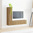 TV-møbelsæt Vægmonteret 3 pcs Artisan Egetræ Konstrueret træ