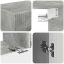 TV-møbelsæt Vægmonteret 4 pcs Beton Grå Konstrueret træ