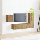 TV-møbelsæt Vægmonteret 4 pcs Artisan Egetræ Konstrueret træ