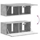 TV-møbelsæt Vægmonteret 4 pcs Beton Grå Konstrueret træ