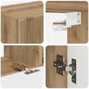 TV-møbelsæt Vægmonteret 4 pcs Artisan Egetræ Konstrueret træ
