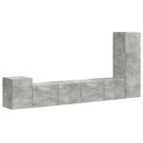 TV-møbelsæt Vægmonteret 3 pcs Beton Grå Konstrueret træ