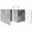TV-møbelsæt Vægmonteret 4 pcs Beton Grå Konstrueret træ