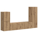 TV-møbelsæt Vægmonteret 4 pcs Artisan Egetræ Konstrueret træ