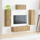 TV-møbelsæt Vægmonteret 4 pcs Artisan Egetræ Konstrueret træ