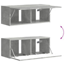 TV-møbelsæt Vægmonteret 6 pcs Beton Grå Konstrueret træ