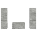 TV-møbelsæt 5 pcs Beton Grå Konstrueret træ