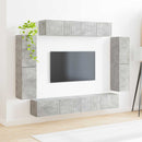 TV-skab 8 pcs Beton Grå