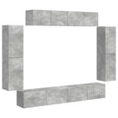 TV-skab 8 pcs Beton Grå