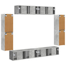 TV-skab 8 pcs Beton Grå