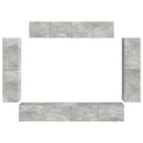 TV-skab 8 pcs Beton Grå