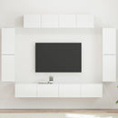 TV-skab 8 pcs Høj gloss hvid