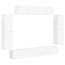 TV-skab 8 pcs Høj gloss hvid