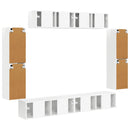 TV-skab 8 pcs Høj gloss hvid