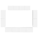 TV-skab 8 pcs Høj gloss hvid