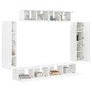 TV-skab 8 pcs Høj gloss hvid