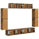 TV-skab 8 pcs Røget eg