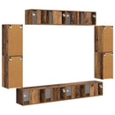 TV-skab 8 pcs Gammelt træ