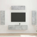 TV-skab 5 pcs Beton Grå
