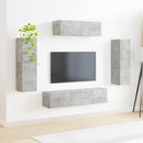 TV-skab 5 pcs Beton Grå
