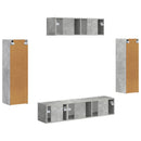 TV-skab 5 pcs Beton Grå