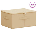 Opbevaringskasse 24 pcs Cremefarvet 50 x 30 x 25 cm