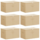 Opbevaringskasse 6 pcs Cremefarvet 55 x 35 x 32 cm
