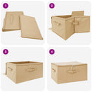 Opbevaringskasse 2 pcs Cremefarvet 60 x 43 x 35 cm
