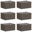 Opbevaringskasse 6 pcs Grå 50 x 30 x 25 cm Ikke-vævet stof