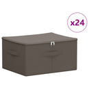Opbevaringskasse 24 pcs Grå 50 x 30 x 25 cm Ikke-vævet stof