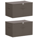 Opbevaringskasse 2 pcs Grå 60 x 43 x 35 cm Ikke-vævet stof