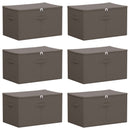 Opbevaringskasse 6 pcs Grå 60 x 43 x 35 cm Ikke-vævet stof