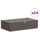 Opbevaringskasse 24 pcs Grå 70 x 40 x 18 cm Ikke-vævet stof