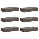 Opbevaringskasse 6 pcs Grå 100 x 50 x 18 cm Ikke-vævet stof