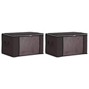 Opbevaringskasse med gennemsigtig sidevindue 2 pcs Antracit