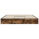 Ottoman Sengestel Røget Eg 203 x 180 x 25 cm Konstrueret træ