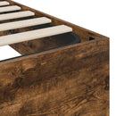 Ottoman Sengestel Røget Eg 203 x 160 x 25 cm Konstrueret træ