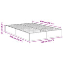 Ottoman Sengestel Røget Eg 203 x 150 x 25 cm Konstrueret træ