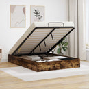 Ottoman Sengestel Røget Eg 203 x 140 x 25 cm Konstrueret træ