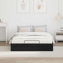 Ottoman Sengestel Sort Eg 203 x 120 x 25 cm Konstrueret træ