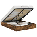 Ottoman Sengestel Røget Eg 203 x 120 x 25 cm Konstrueret træ
