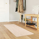 Tæppe Runner Ensfarvet MARSA Creme 50 x 100 cm Polyester og PVC