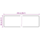 Tæppe Runner MARSA Sort 80 x 250 cm Polyester og PVC