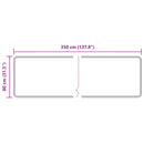 Tæppe Runner MARSA Sort 80 x 350 cm Polyester og PVC