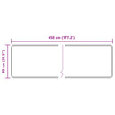 Tæppe Runner MARSA Hvid 80 x 450 cm Polyester og PVC
