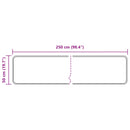 Tæppe Runner MARSA Sort 50 x 250 cm Polyester og PVC