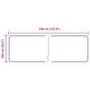 Tæppe Runner MARSA Sort 100 x 350 cm Polyester og PVC