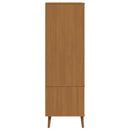 Garderobeskab MOLDE Karamel 90 x 55 x 175 cm Massivt fyrretræ
