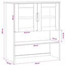 Skab Karamel 90 x 35 x 100 cm Massiv fyrretræ og hærdet glas
