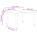 Sofabord Sort eg 60 x 60 x 36 cm Konstrueret træ